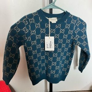 Denim blue Gucci cashmere sweater